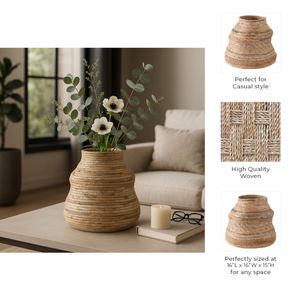 ALBAHOLM TAN VASE 15 (IN) 10