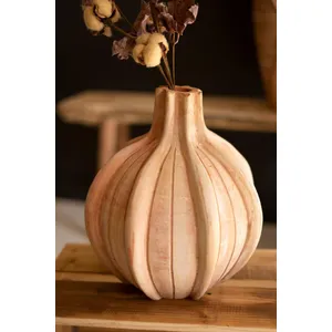 Ribbed Terracotta Vase 3