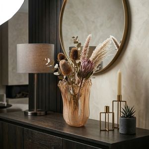 DAXTONROSE TAN GLASS VASE 10 (IN) 2
