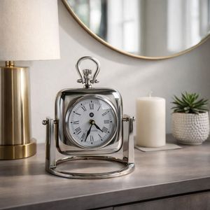 HARPERWICK SILVER CLOCK 9 (IN) 12