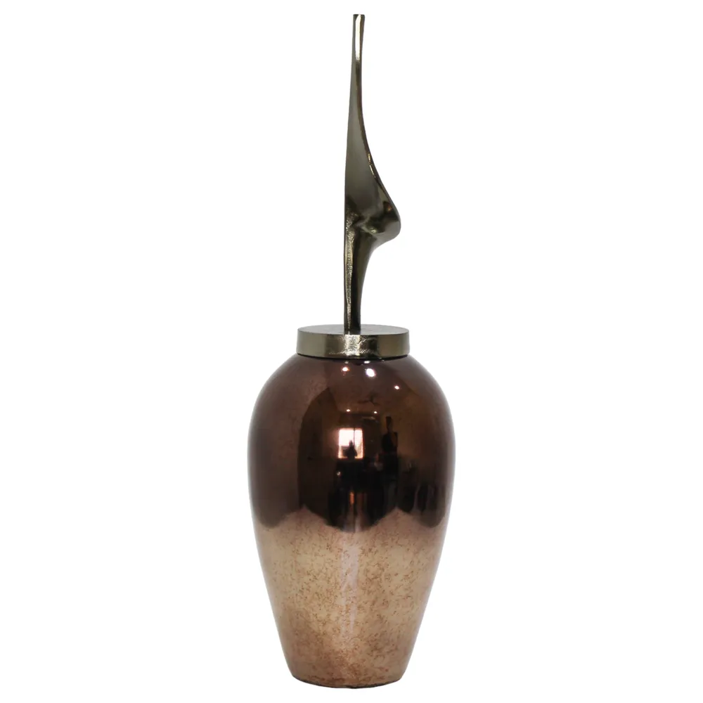GUNNARGROVE GRAY GLASS VASE 26 (IN)