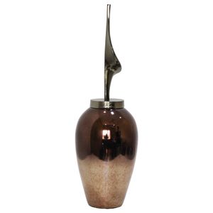 GUNNARGROVE GRAY GLASS VASE 26 (IN) 3