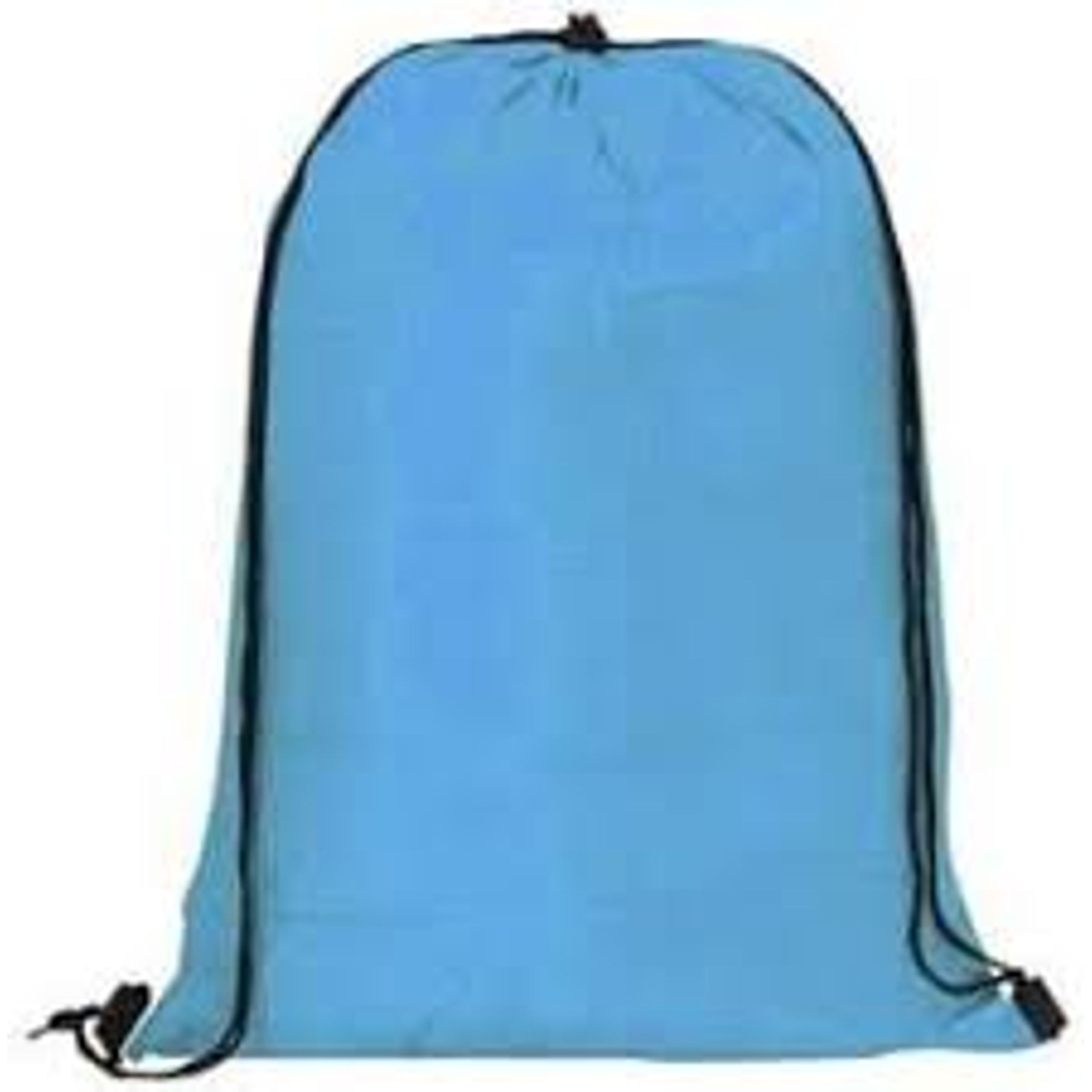 HEAVY NYLON DRAWSTRING BACKPACK - CALI STRIPE TURQ