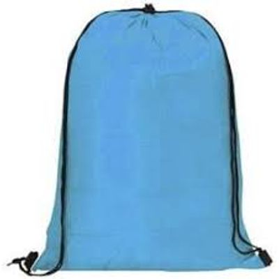 HEAVY NYLON DRAWSTRING BACKPACK - CALI STRIPE TURQ