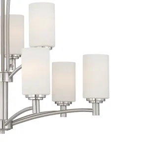 Pittman 31'' Wide 9-Light Chandelier - Brushed Nickel 5