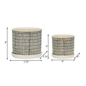 HOUSTONLAKE SET OF 2 IVORY PLANTER 7 (IN) 8