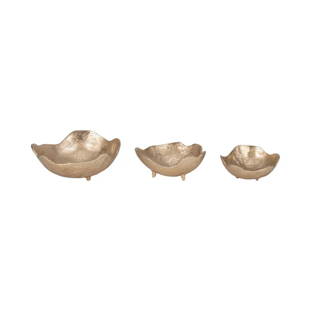 DORSEYHAVEN SET OF 3 GOLD BOWLS 5 (IN)