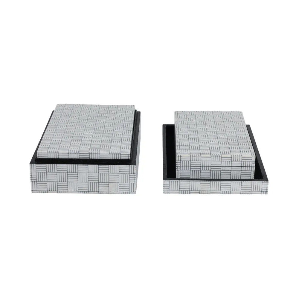 CANTONLEY SET OF 3 BLACK BOXES 4 (IN)
