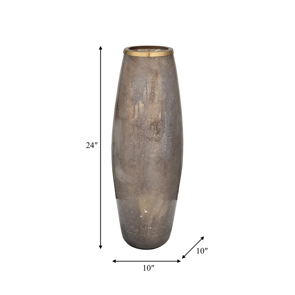 NORAWOOD GOLD GLASS VASE 24 (IN)