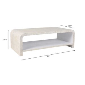 KIRASTONE IVORY COFFEE TABLE 16 (IN) 9