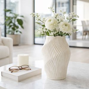 DORSEYSTONE CREAM VASE 14 (IN) 9