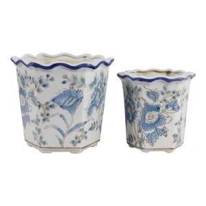 ENOCHFIELD SET OF 2 BLUE PLANTER 7 (IN) 1