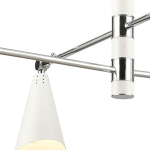 Luca 36'' Wide 6-Light Chandelier - Polished Chrome 4