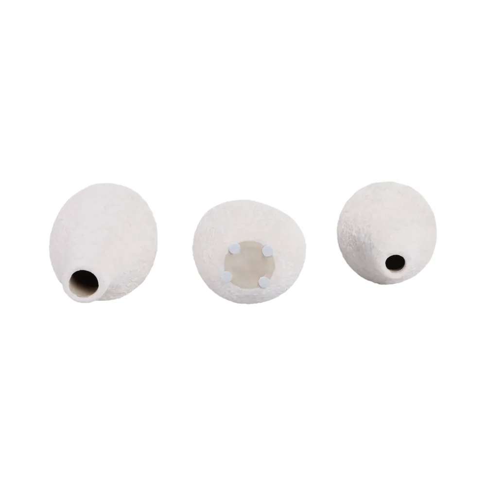 EDMONDFORD SET OF 3 IVORY VASES 9 (IN)