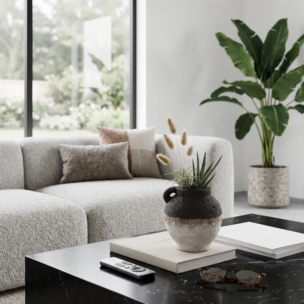 GLENPORT BLACK VASE 6 (IN)