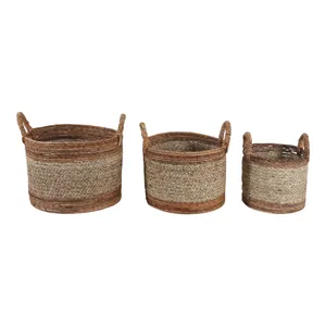 SEFPARK SET OF 3 BROWN BASKETS 17 (IN) 4