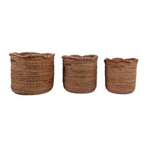 ALTONHOLM SET OF 3 BROWN BASKETS 18 (IN) 3