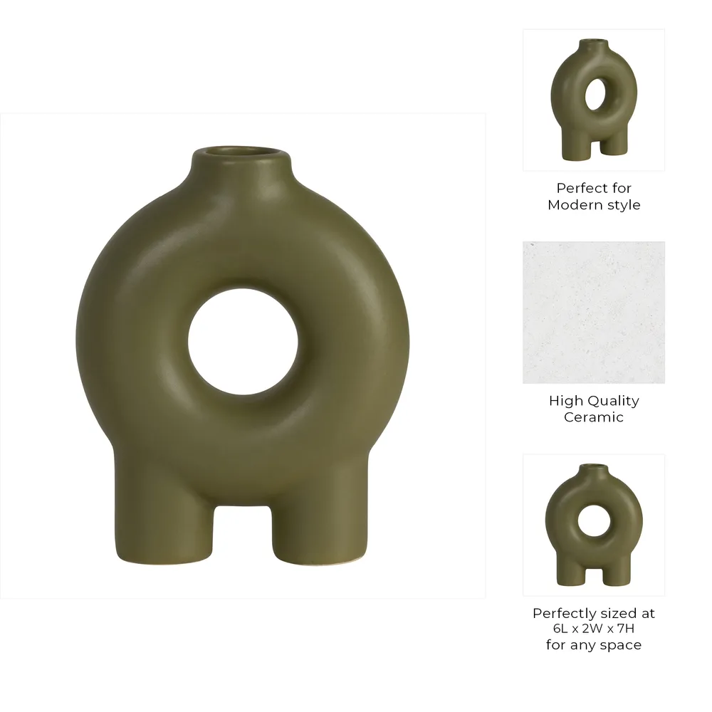 DOYLEBURN GREEN VASE 7 (IN)
