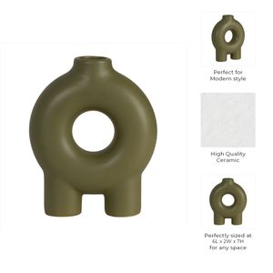 DOYLEBURN GREEN VASE 7 (IN) 10