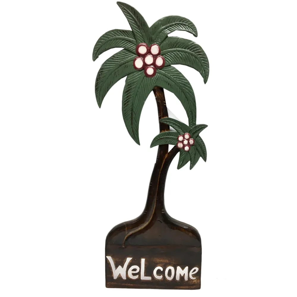 27-3/4" PALM TREE WELCOME PLAQUE
