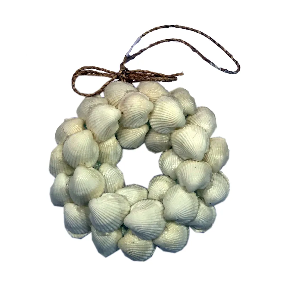 CLAMROSE SHELL WREATH ORNAMENT
