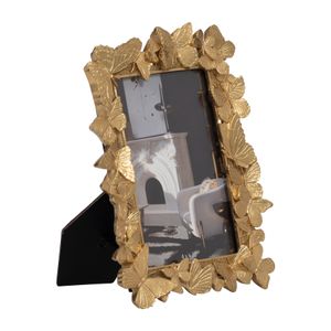 RESIN, 4X6 BUTTERFLIES PHOTO FRAME, GOLD 3