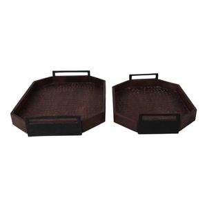 ERINOAK SET OF 2 BROWN TRAY 5 (IN) 5