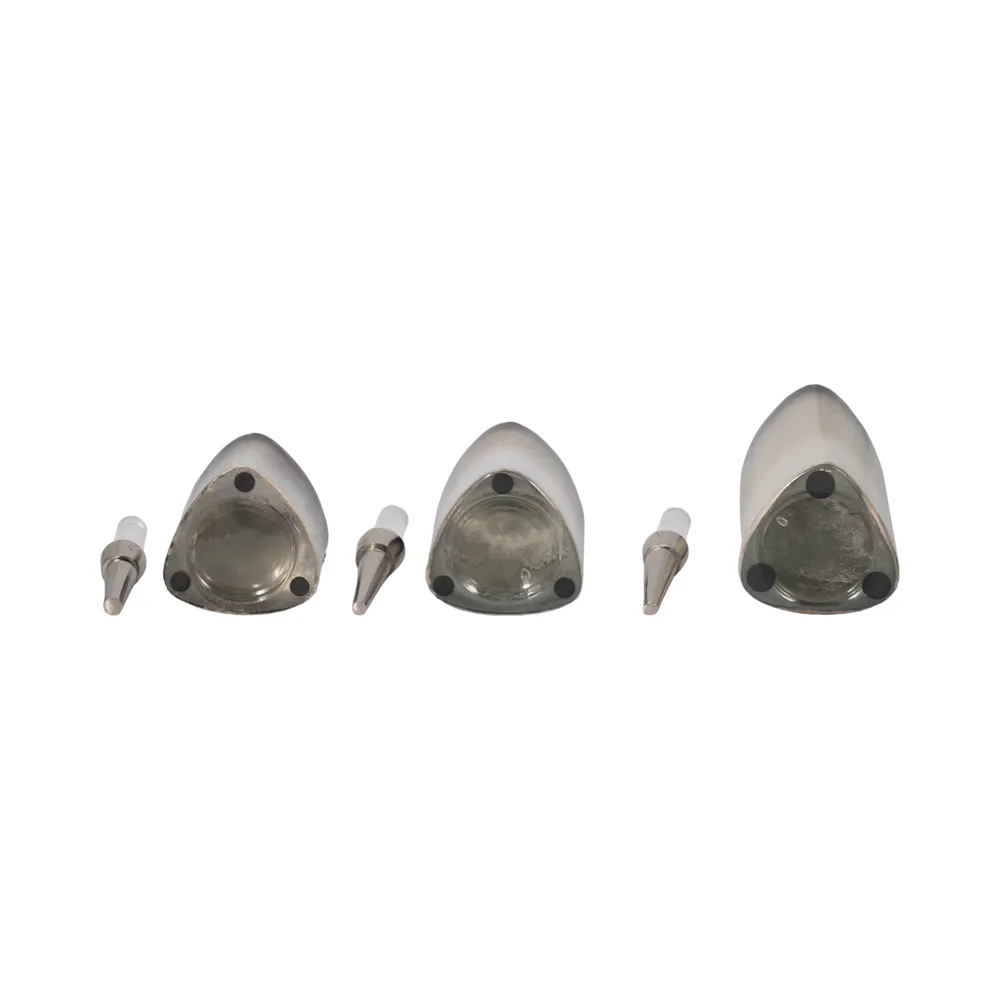 HOUSTONCROSS SET OF 3 SILVER GLASS VASES 17 (IN)