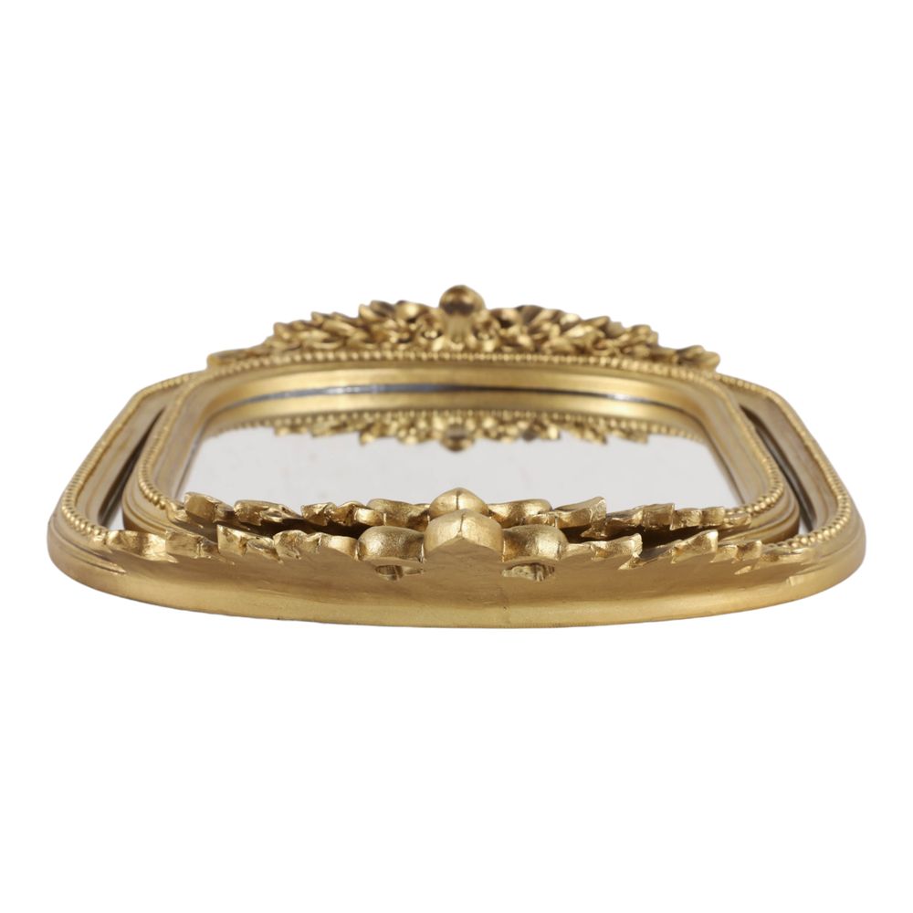 LEONAROSE SET OF 2 GOLD TRAY 2 (IN)