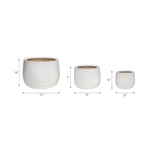 RAYMONDHAVEN SET OF 3 IVORY PLANTER 9 (IN) 8