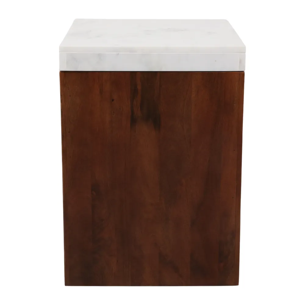 BAKERCLIFF WHITE TABLE 23 (IN)
