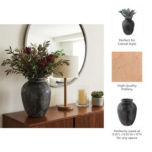 DUNCANRUN BLACK VASE 12 (IN) 10