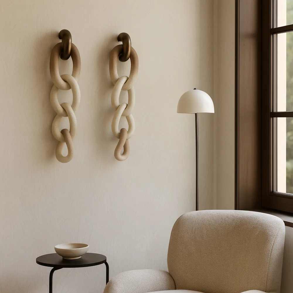 REGANOAK SET OF 2 BROWN DECOR 28 (IN)