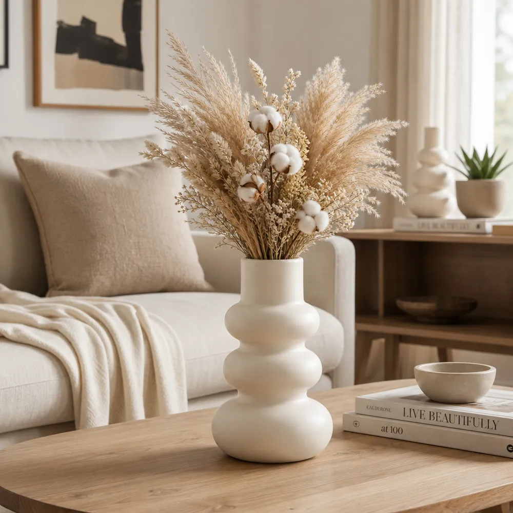 CLARAHOLM IVORY VASE 10 (IN)