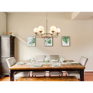 Beverly Hills 30'' Wide 6-Light Chandelier - Satin Brass 7