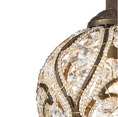 Elizabethan 6″ Wide 1-Light Mini Pendant - Dark Bronze