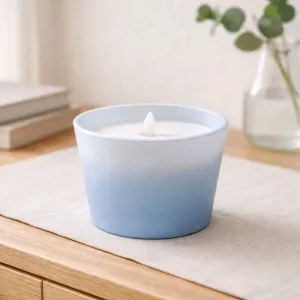 Blue Faded Paint Glass Wax Candle 4.4x3.2in 1