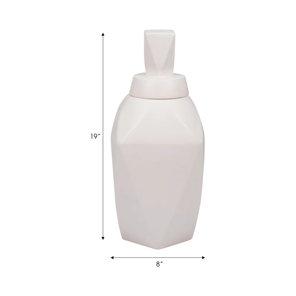 HALTONWORTH WHITE VASE 19 (IN)