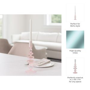 ELLENLAND PINK CANDLE HOLDER 11 (IN) 8