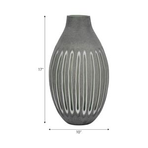 DESMONDCROSS GREEN GLASS VASE 17 (IN) 8