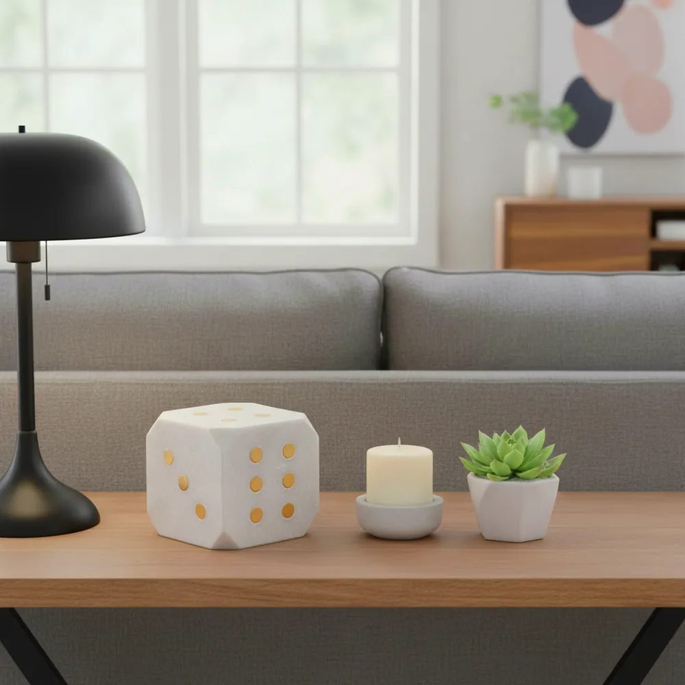 CALHOLM WHITE DECOR 4 (IN)