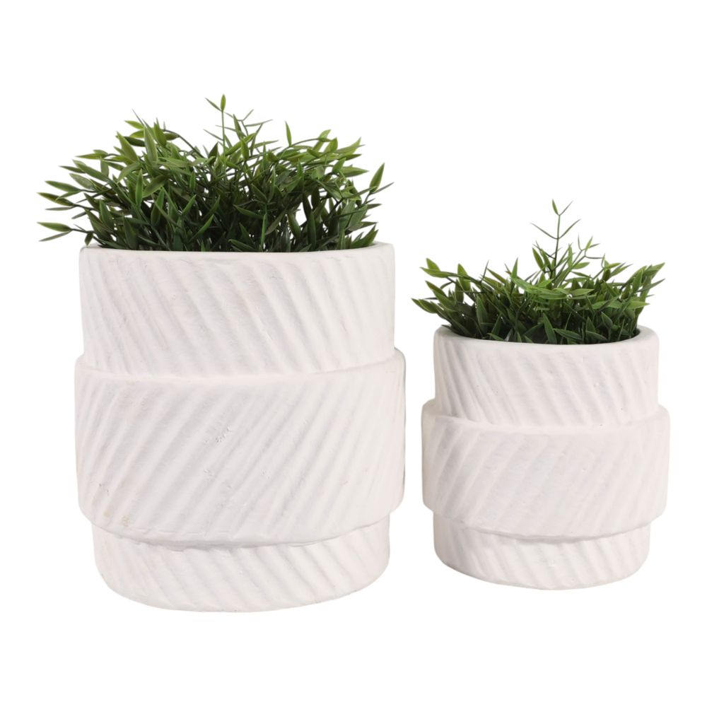 COLVINWICK SET OF 2 WHITE PLANTER 10 (IN)