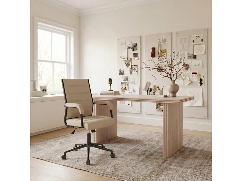 Auction Office Chair Beige 12