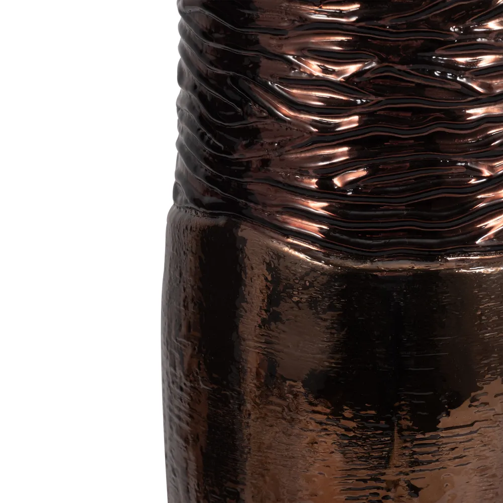 HAMDENWAY BRONZE GLASS VASE 18 (IN)