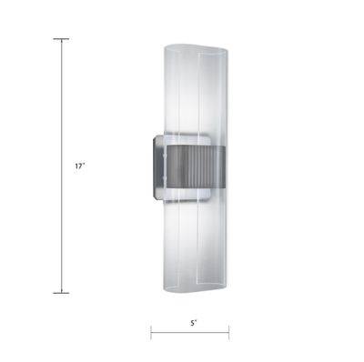 Gem 17″ High Integrated LED Sconce - Brushed Nickel