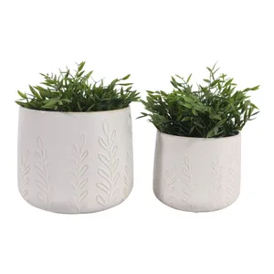 DUNRUN SET OF 2 IVORY PLANTER 7 (IN) 3