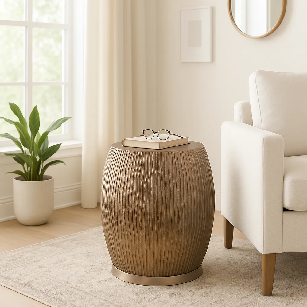 HANKBURN GOLD STOOL 19 (IN)