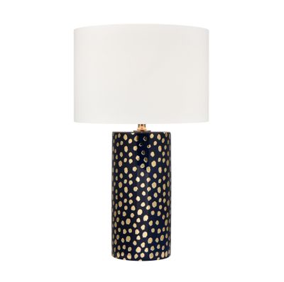 Signe 26″ High 1-Light Table Lamp - Navy Blue