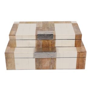 CALEVIEW SET OF 2 BROWN BOXES 3 (IN) 1