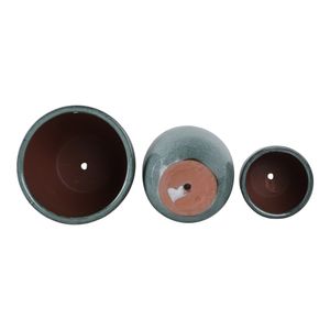 BOWENWELL SET OF 3 BLUE PLANTER 9 (IN) 8